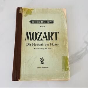 Vintage Mozart Music Book